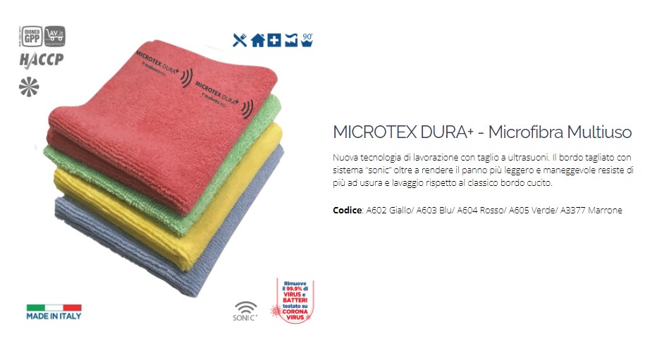 5 panni in microfibra MICROTEX DURA colore marrone misura 40x40